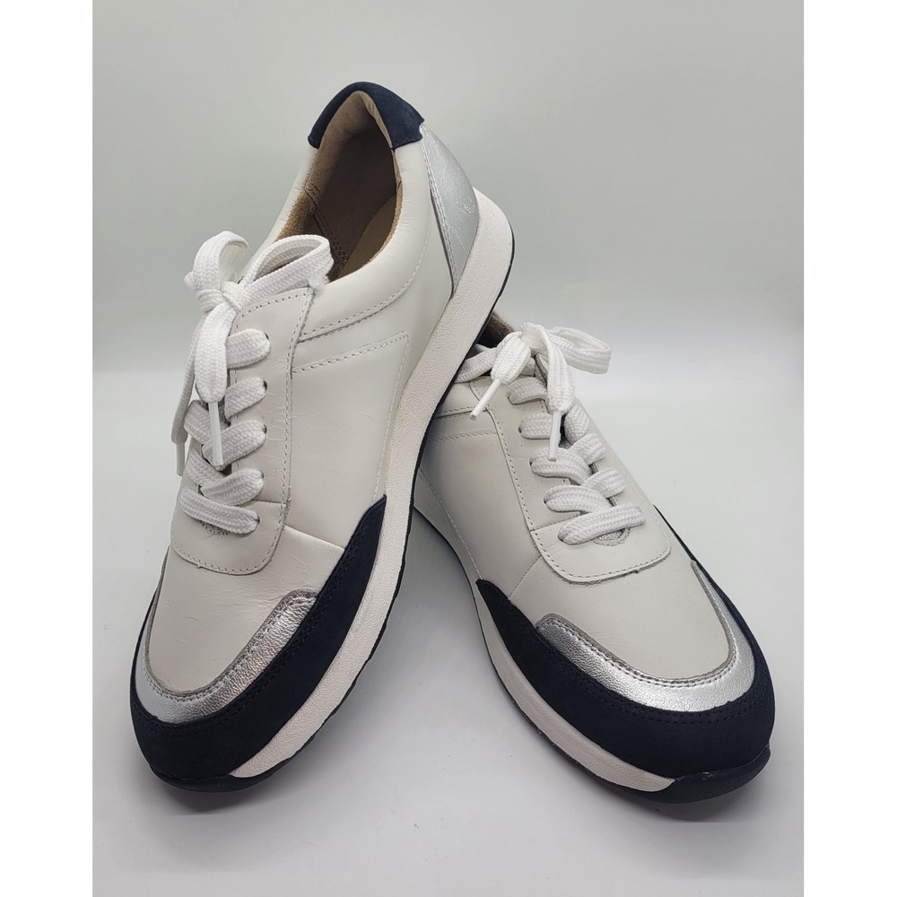 Hotter Jupiter Ortholite Sneakers Women's UK 5 White Navy Leather Suede Trainers
